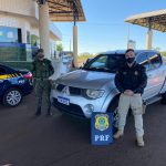 Em ação conjunta, PRF e Exército recuperam veículo roubado em Guaíra